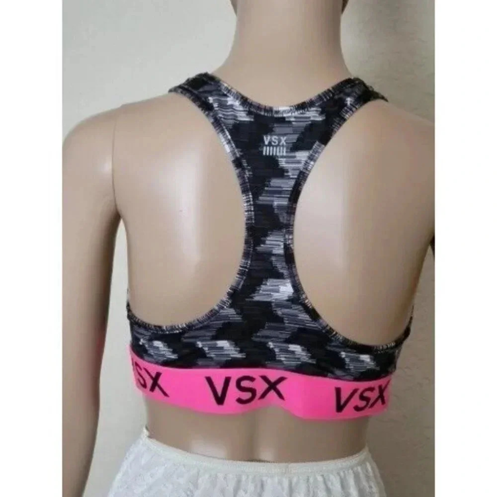 Victoria’s Secret VSX Racerback Sports Bra multicolor Size LARGE - Picture 4 of 8